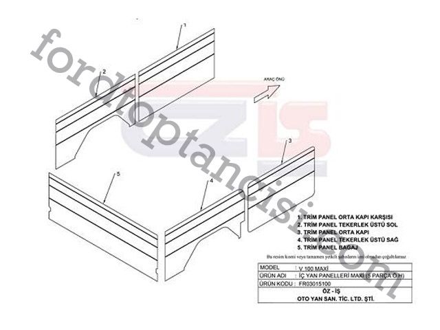 Kapı Döşeme Takımı Transit Maxi Van