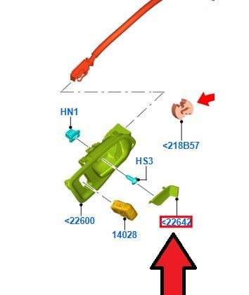 Sol Kapı Açma Kolu Vida Kapağı Transit V363 Custom Courier Connect
