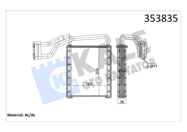 Kalorifer Radyatörü Transit V362 Custom Arka