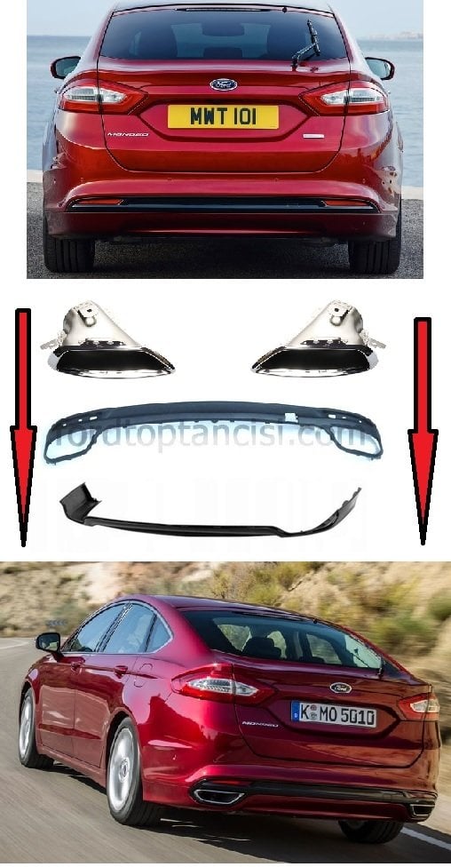 Mondeo Titanium Arka Tampon Çift Egzoz Çevirme Kiti